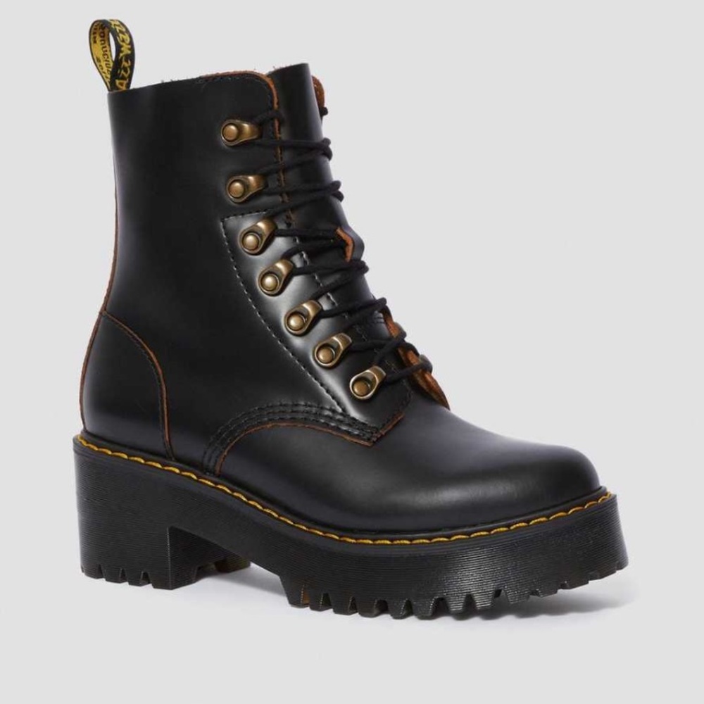 De Martens Leona Platform Leather Boots